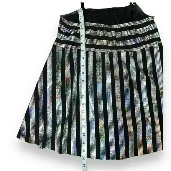 Dance Lyrical Jazz Tap Costume Size Large Adult Silver and Black - Picture 5 of 11